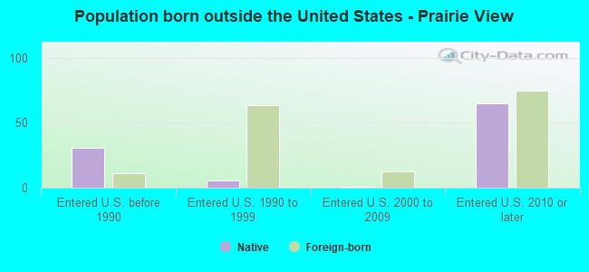 Population born outside the United States - Prairie View