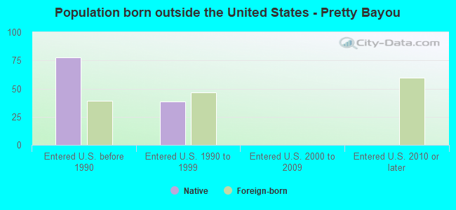 Population born outside the United States - Pretty Bayou