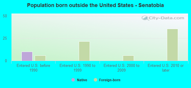 Population born outside the United States - Senatobia