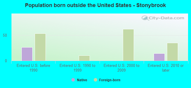 Population born outside the United States - Stonybrook