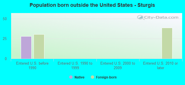 Population born outside the United States - Sturgis