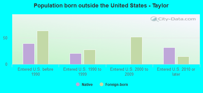Population born outside the United States - Taylor