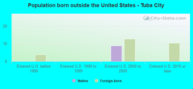 Population born outside the United States - Tuba City