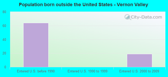 Population born outside the United States - Vernon Valley