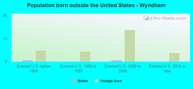 Population born outside the United States - Wyndham