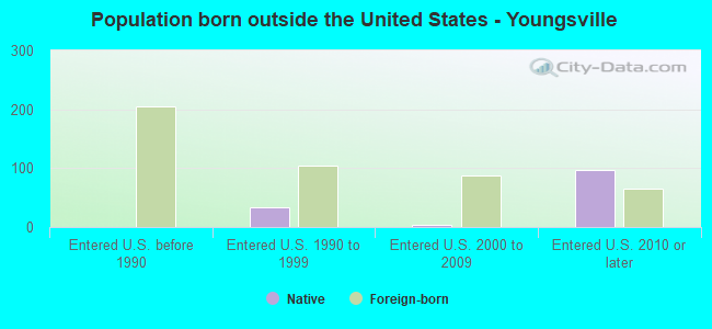 Population born outside the United States - Youngsville