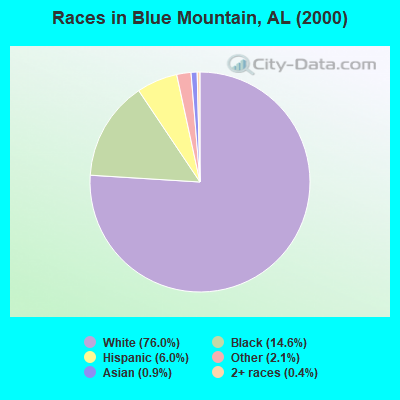 Races in Blue Mountain, AL (2000)