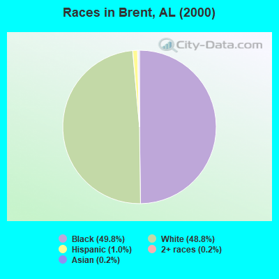 Races in Brent, AL (2000)