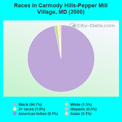 Races in Carmody Hills-Pepper Mill Village, MD (2000)