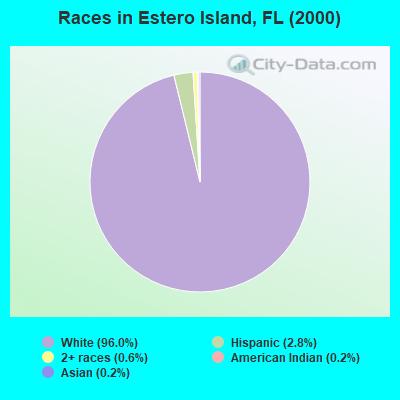 Races in Estero Island, FL (2000)