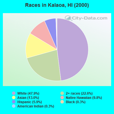 Races in Kalaoa, HI (2000)