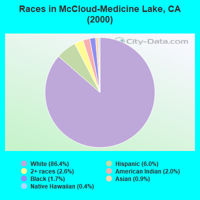Races in McCloud-Medicine Lake, CA (2000)