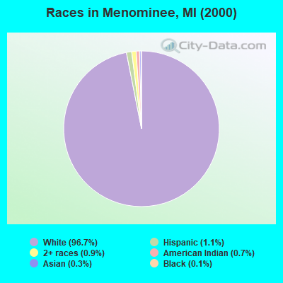 Races in Menominee, MI (2000)