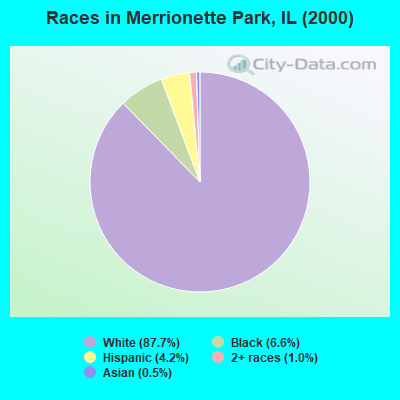 Races in Merrionette Park, IL (2000)