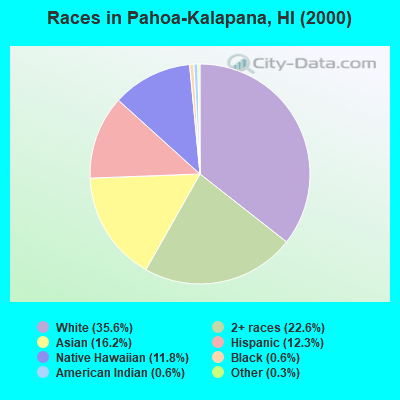 Races in Pahoa-Kalapana, HI (2000)