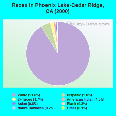 Races in Phoenix Lake-Cedar Ridge, CA (2000)