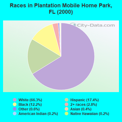 Races in Plantation Mobile Home Park, FL (2000)