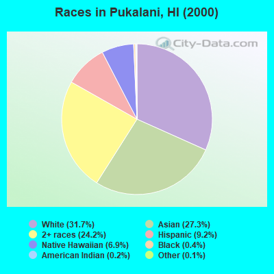 Races in Pukalani, HI (2000)