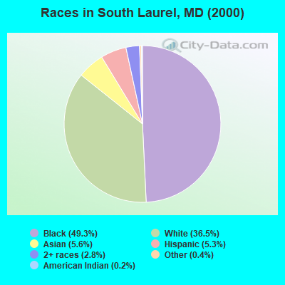 Races in South Laurel, MD (2000)