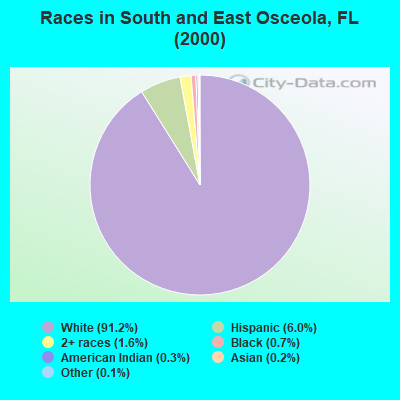 Races in South and East Osceola, FL (2000)