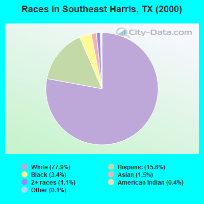 Races in Southeast Harris, TX (2000)