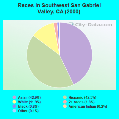 Races in Southwest San Gabriel Valley, CA (2000)