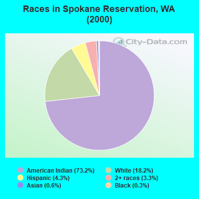 Races in Spokane Reservation, WA (2000)