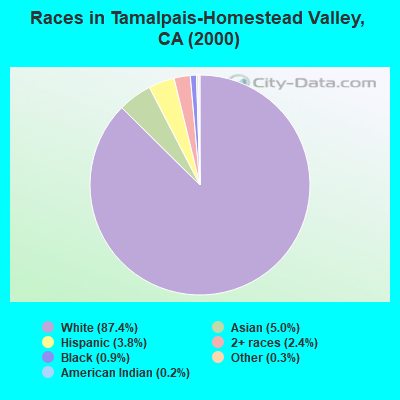 Races in Tamalpais-Homestead Valley, CA (2000)