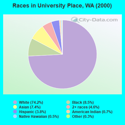 Races in University Place, WA (2000)