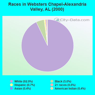 Races in Websters Chapel-Alexandria Valley, AL (2000)