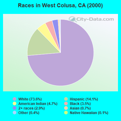 Races in West Colusa, CA (2000)