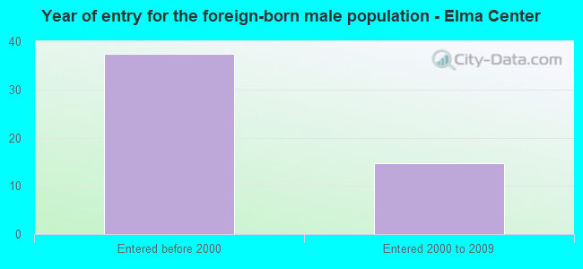 Year of entry for the foreign-born male population - Elma Center