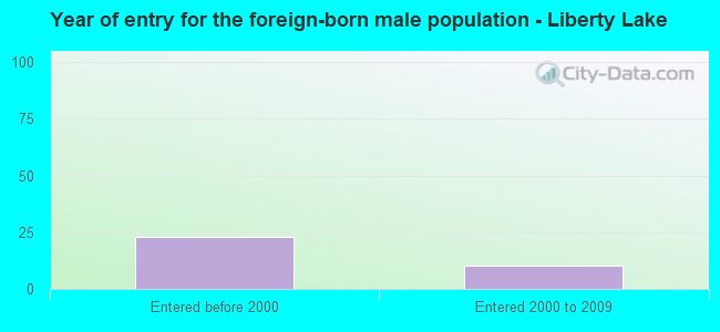 Year of entry for the foreign-born male population - Liberty Lake