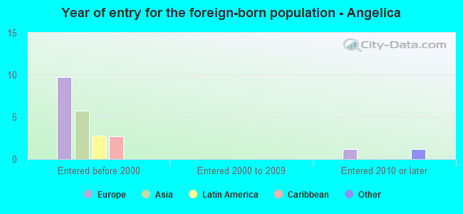 Year of entry for the foreign-born population - Angelica