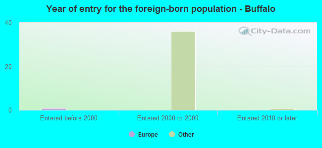 Year of entry for the foreign-born population - Buffalo