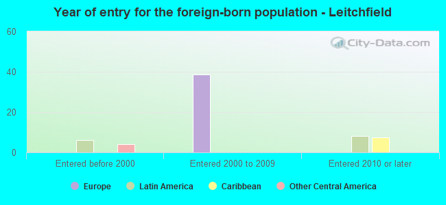 Year of entry for the foreign-born population - Leitchfield