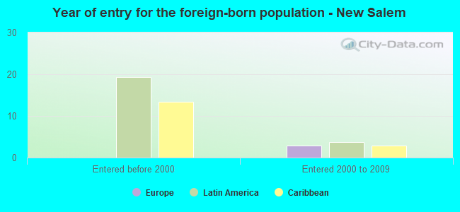 Year of entry for the foreign-born population - New Salem