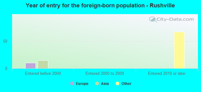 Year of entry for the foreign-born population - Rushville