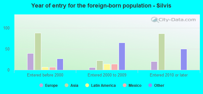 Year of entry for the foreign-born population - Silvis