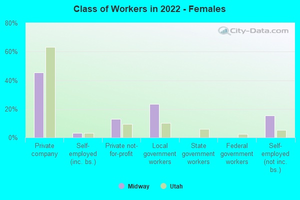Class of Workers in 2021 - Females