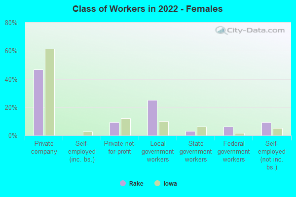 Class of Workers in 2019 - Females