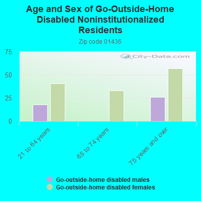 Age and Sex of Go-Outside-Home Disabled Noninstitutionalized Residents