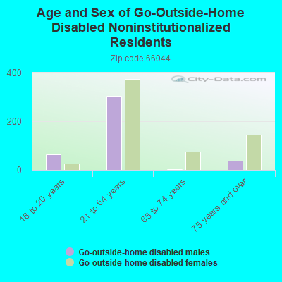 Age and Sex of Go-Outside-Home Disabled Noninstitutionalized Residents