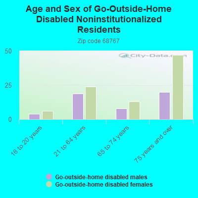 Age and Sex of Go-Outside-Home Disabled Noninstitutionalized Residents