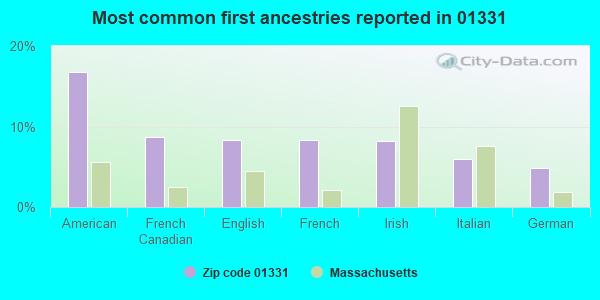 Most common first ancestries reported in 01331