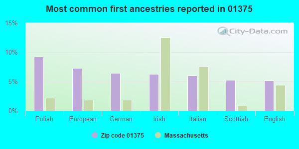 Most common first ancestries reported in 01375