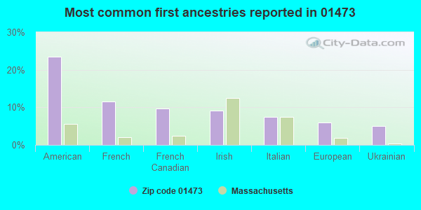 Most common first ancestries reported in 01473