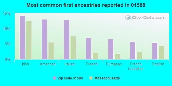 Most common first ancestries reported in 01588