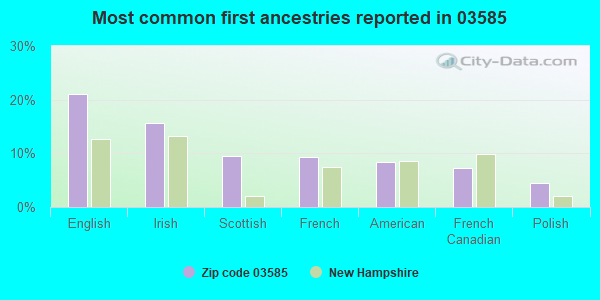 Most common first ancestries reported in 03585