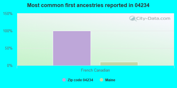 Most common first ancestries reported in 04234